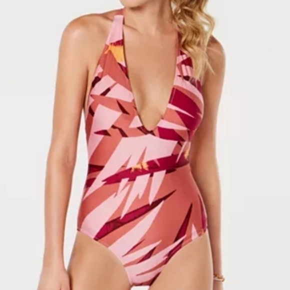 Volcom Palm Urself one piece swimsuit Pink XS - Picture 8 of 8